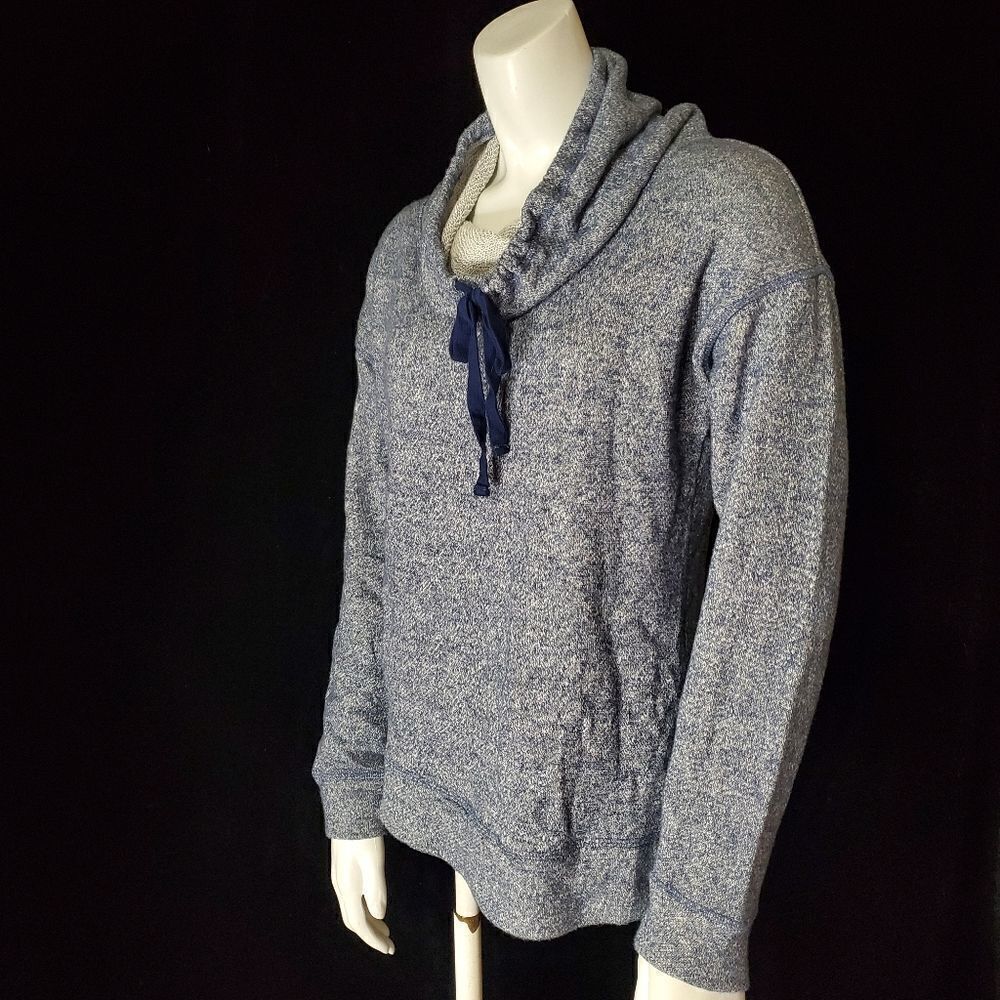 Old Navy Blue Heathered Cowl Neck Sweatshirt (S)